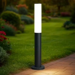 Lampioni Da Giardino-Ideal Lux Etere pt lampione da giardino antracite led 10w 4000k