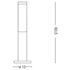 Lampioni Da Giardino-Ideal Lux Etere pt lampione da giardino antracite led 10w 4000k