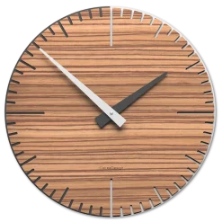 Orologi Da Parete Moderni-Selezionato da Mazzolaluce Exacto orologio da muro zingana e grigio in legno taglio laser