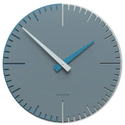 Orologi Da Parete Moderni-Selezionato da Mazzolaluce Exacto orologio da parete carta da zucchero blu bianco in legno