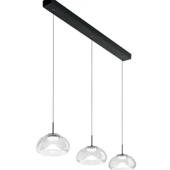 Lampadari Cucina-Fabas Luce brena lampadario a 3 sospensioni in vetro per cucina