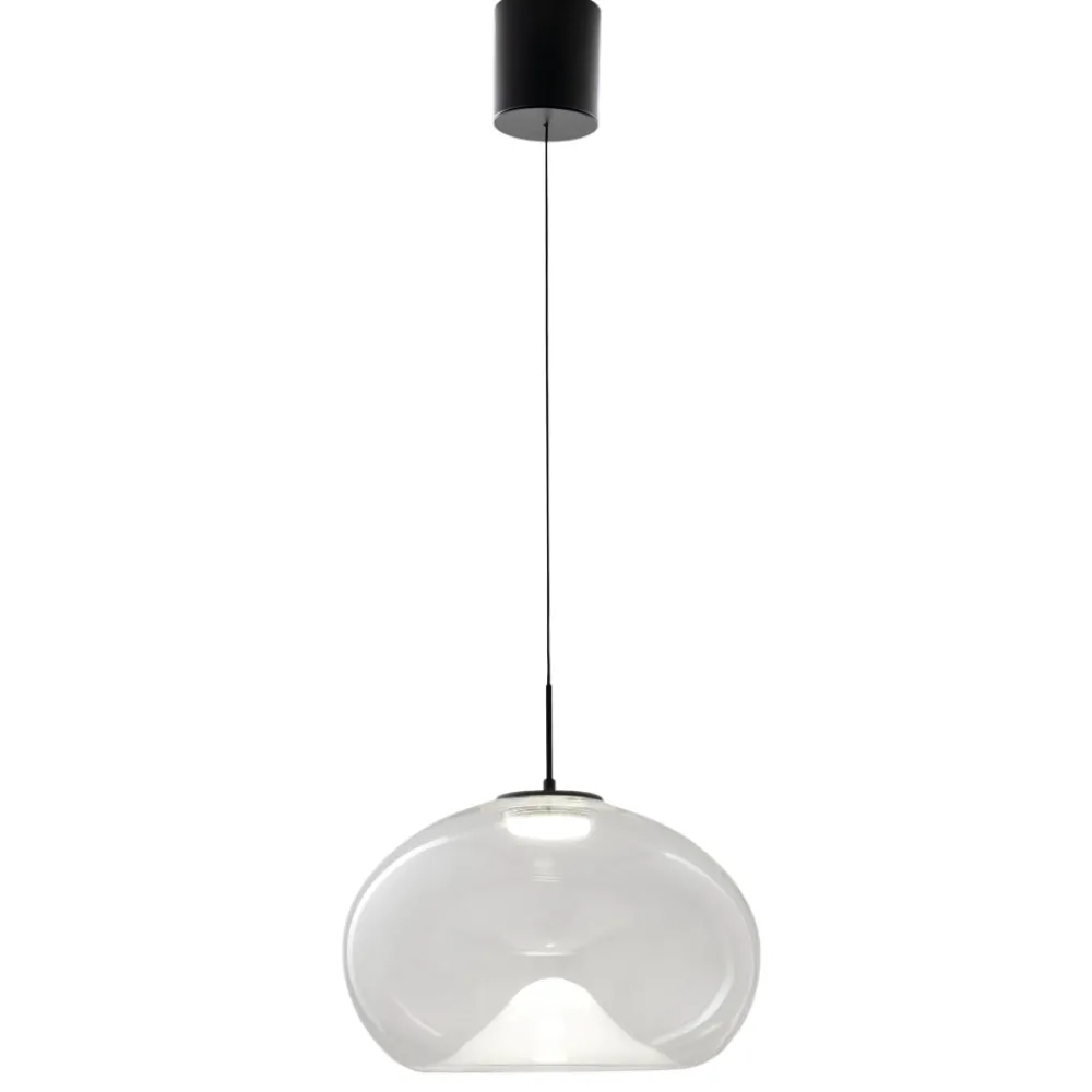 Lampadari Cucina-Fabas Luce brena lampadario led in vetro saliscendi per cucina moderna