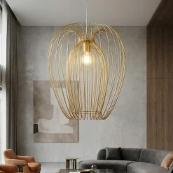 Lampadari Moderni-Fabas Luce camp lampadario 40cm design moderno oro opaco