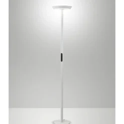 Lampade Da Terra-Fabas Luce fizz piantana bianca moderna led 60w 2700k 3200k 4000k biemissione