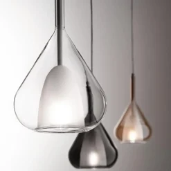Lampadari Moderni-Fabas Luce lila lampadario a sopensioni in vetro multicolor