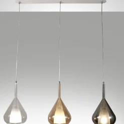Lampadari Moderni-Fabas Luce lila lampadario a sopensioni in vetro multicolor