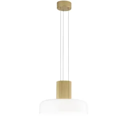 Lampadari Cucina-Fabas Luce lunar lampadario oro cupola vetro bianco per cucina