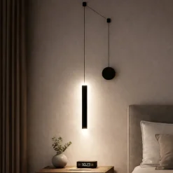 Lampade A Sospensione-Fabas Luce prado lampada a sospensione nera led biemissione con decentramento