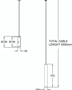 Lampade A Sospensione-Fabas Luce prado lampada a sospensione nera led biemissione con decentramento