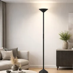 Lampade Da Terra-Fabas Luce tratto antracite piantana moderna led 2700k 3200k 4000k
