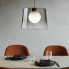 Lampadari Cucina-Ideal Lux Fade sp1 lampadario pendente vetro cromo trasparente