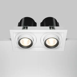 Faretti Da Incasso-Maytoni Faretti a cestello da incasso hidden bianco 2 luci led 20w 3000k 220v