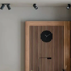 Faretti Da Incasso-Selezionato da Mazzolaluce Faretti da incasso controsoffitto due luci nero cilindri orientabili gu10 220v