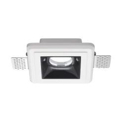 Faretti Da Incasso-Selezionato da Mazzolaluce Faretti da incasso in gesso quadrato bianco nero gea luce