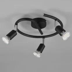 Plafoniere Moderne-Selezionato da Mazzolaluce Faretti led da soffitto 3 luci cilindri orientabili nero