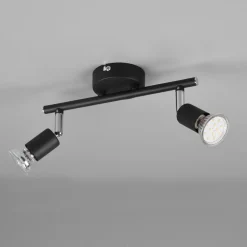 Plafoniere Moderne-Selezionato da Mazzolaluce Faretti led per soffitto nero 2 luci orientabili