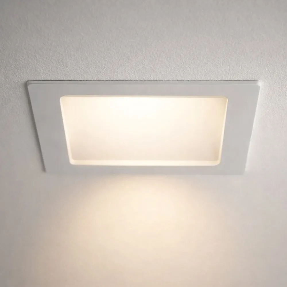 Faretti Da Incasso-Selezionato da Mazzolaluce Faretto a led da incasso quadrato per controsoffitto 18w 3000k 220v bianco