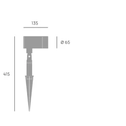Faretti Da Esterno-Selezionato da Mazzolaluce Faretto a picchetto per esterno gu10 led orientabile grigio ip54