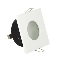 Faretti Da Incasso-Selezionato da Mazzolaluce Faretto a soffitto bianco da incasso quadrato per bagno doccia fp