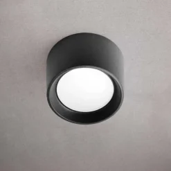 Faretti Da Esterno-Top Light Faretto a soffitto da esterno pisa nero tondo