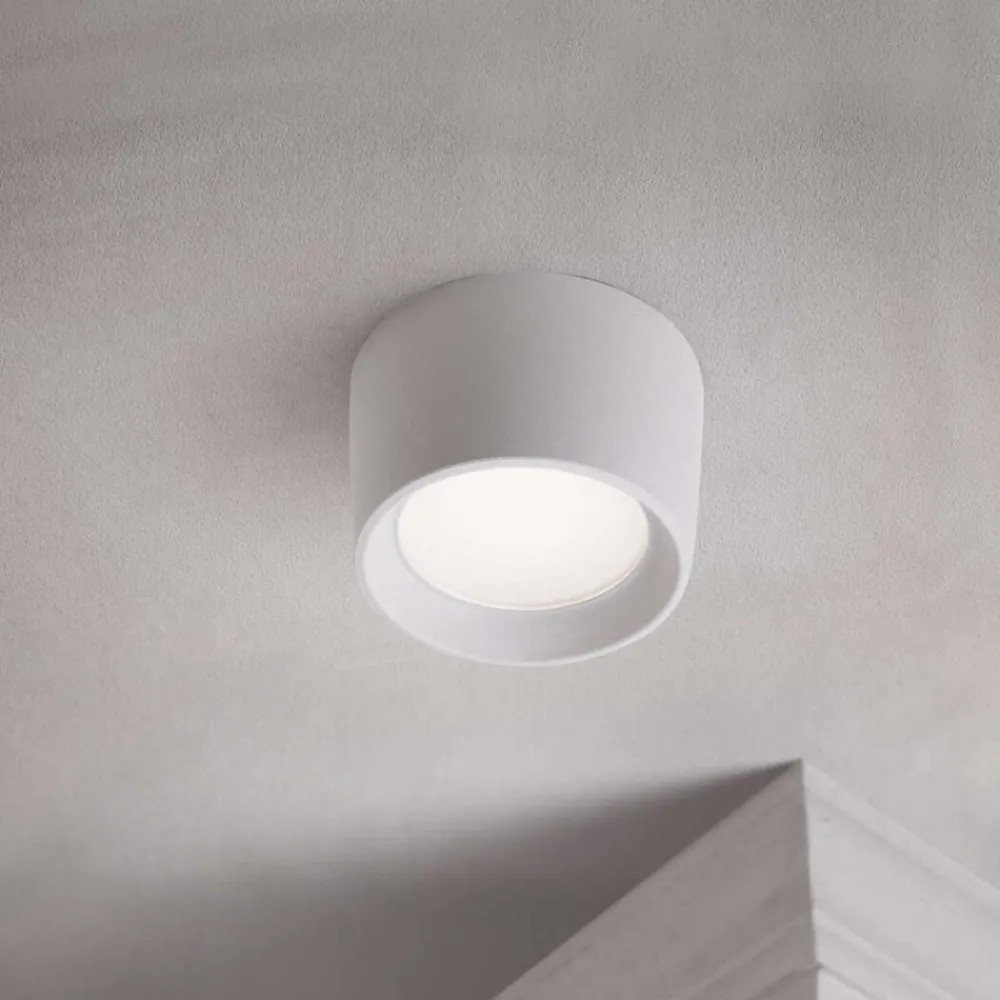 Faretti Da Esterno-Top Light Faretto a soffitto da esterno pisa bianco tondo