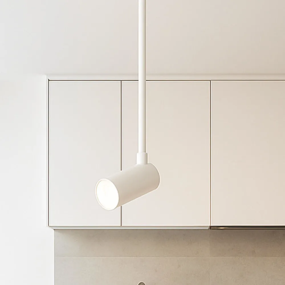 Faretti Da Soffitto-Selezionato da Mazzolaluce Faretto bianco con asta orientabile da soffitto per cucina gu10 led