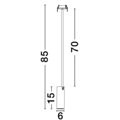 Faretti Da Soffitto-Selezionato da Mazzolaluce Faretto bianco con asta orientabile da soffitto per cucina gu10 led