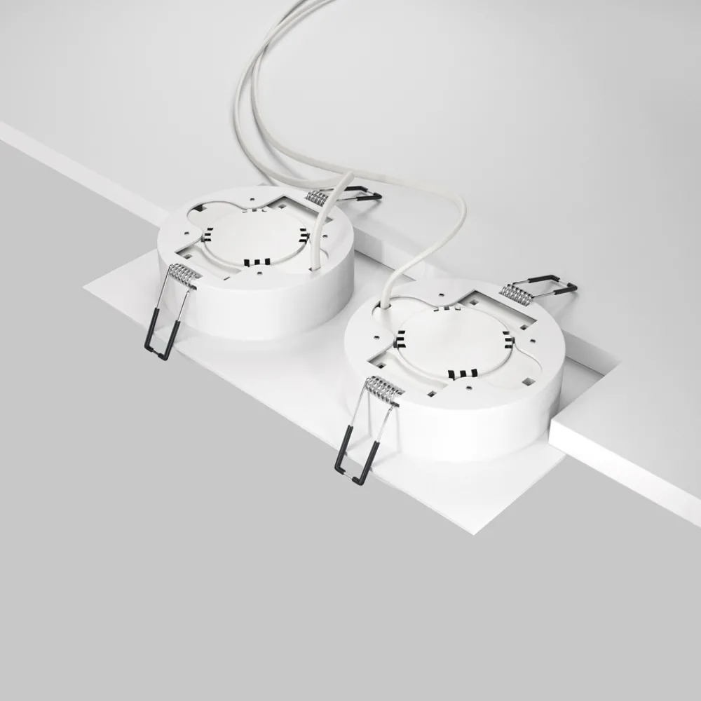 Faretti Da Incasso-Maytoni Faretto bianco da incasso a soffitto cestello hoop