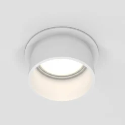 Faretti Da Incasso-Maytoni Faretto bianco da incasso a soffitto rotondo reif