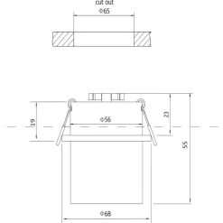 Faretti Da Incasso-Maytoni Faretto bianco da incasso a soffitto rotondo reif