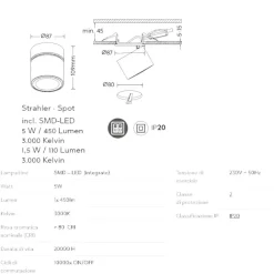 Faretti Da Incasso-Selezionato da Mazzolaluce Faretto bianco da incasso led 6w 3000k orientabile