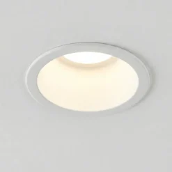 Faretti Da Incasso-Selezionato da Mazzolaluce Faretto bianco rotondo da incasso a soffitto in metallo