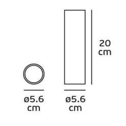 Faretti Da Soffitto-Selezionato da Mazzolaluce Faretto cilindrico bianco da soffitto