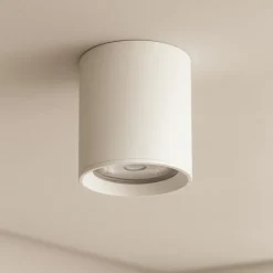Faretti Da Soffitto-Selezionato da Mazzolaluce Faretto cilindro bianco per interni da soffitto