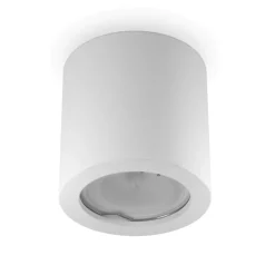 Faretti Da Soffitto-Selezionato da Mazzolaluce Faretto cilindro corto da soffitto bianco di gesso cristaly
