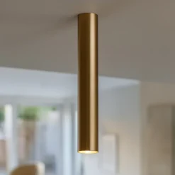 Faretti Da Soffitto-Selezionato da Mazzolaluce Faretto cilindro da soffitto oro ottone