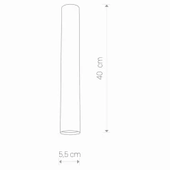 Faretti Da Soffitto-Selezionato da Mazzolaluce Faretto cilindro da soffitto nero per interni