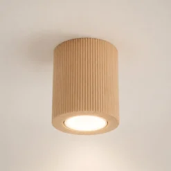Faretti Da Soffitto-Selezionato da Mazzolaluce Faretto cilindro da soffitto scandinavo in legno
