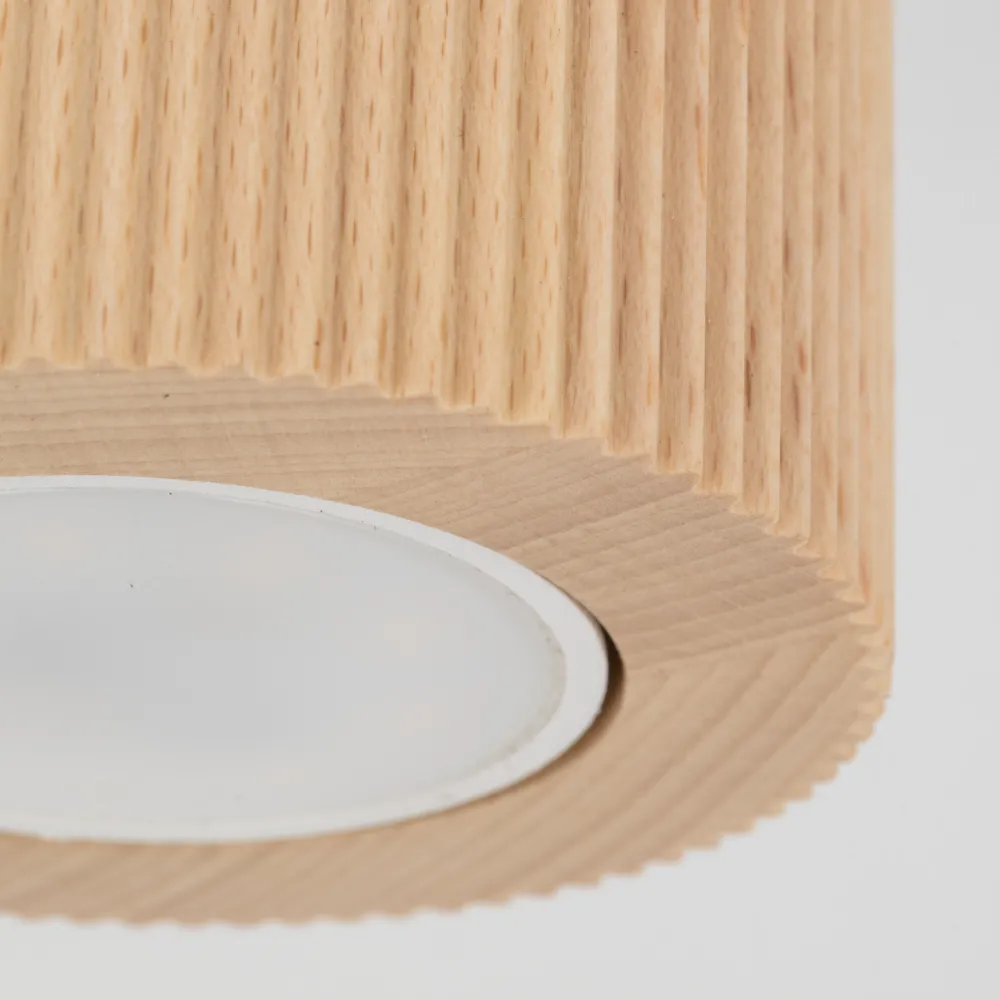Faretti Da Soffitto-Selezionato da Mazzolaluce Faretto cilindro da soffitto scandinavo in legno