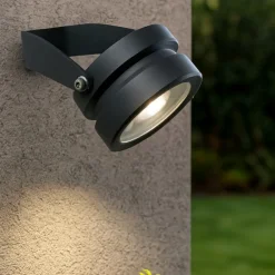 Faretti Da Esterno-Selezionato da Mazzolaluce Faretto con picchetto da esterno led 9w 4000k nero ip65 ottica 36