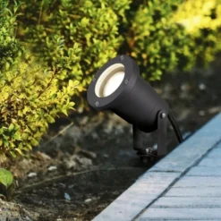 Faretti Da Esterno-Selezionato da Mazzolaluce Faretto con picchetto da giardino antracite per esterno