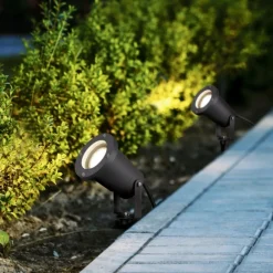 Faretti Da Esterno-Selezionato da Mazzolaluce Faretto con picchetto da giardino antracite per esterno