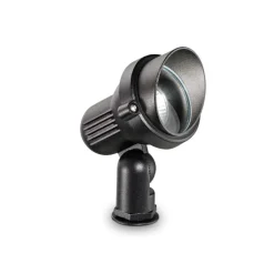 Faretti Da Esterno-Ideal Lux Faretto con picchetto da giardino terra pr1 small nero orientabile ip65