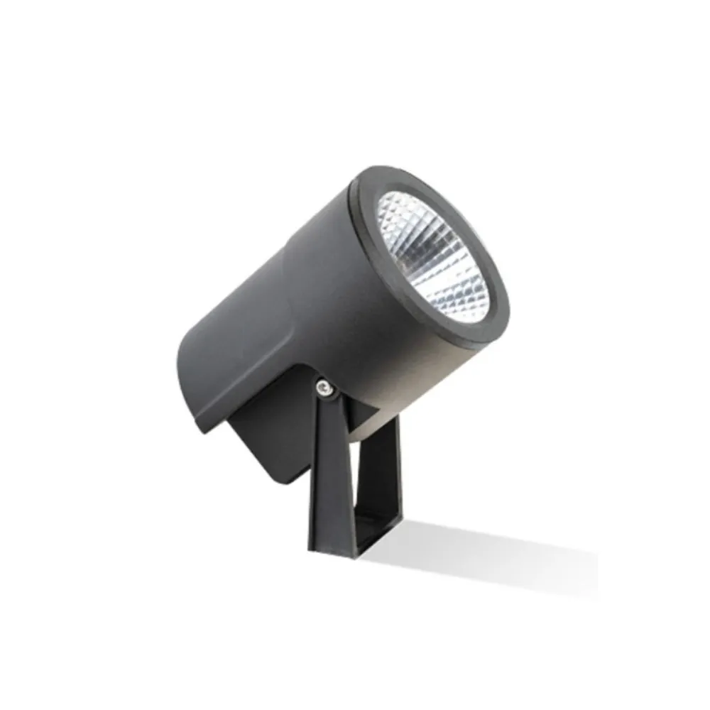 Faretti Da Esterno-Selezionato da Mazzolaluce Faretto con picchetto da giardino moderno nero led 18w 4000k