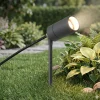 Faretti Da Esterno-Selezionato da Mazzolaluce Faretto con picchetto da prato per giardino ip65 antracite