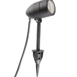Faretti Da Esterno-Selezionato da Mazzolaluce Faretto con picchetto nero da giardino orientabile ip65