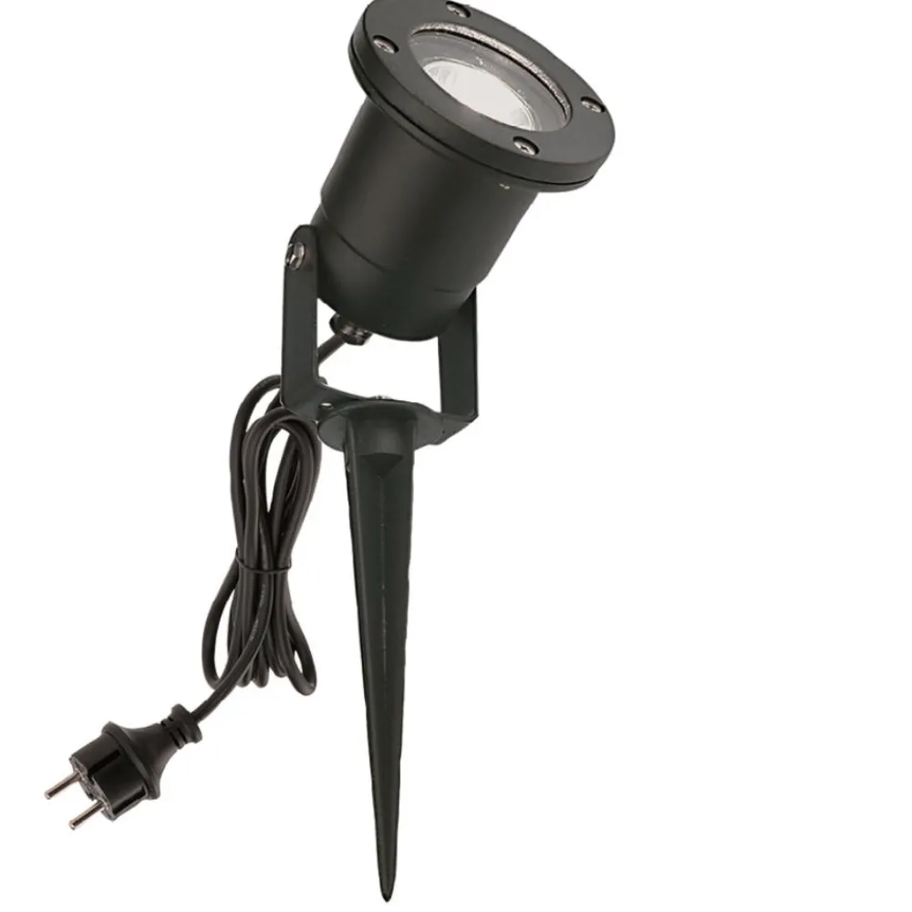 Faretti Da Esterno-Selezionato da Mazzolaluce Faretto con picchetto nero da giardino moderno orientabile