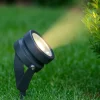 Faretti Da Esterno-Selezionato da Mazzolaluce Faretto con picchetto nero da esterno 9w 3000k ottica 24 ip65