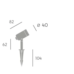 Faretti Da Esterno-Selezionato da Mazzolaluce Faretto con picchetto nero da giardino led 5w 3000k ip65