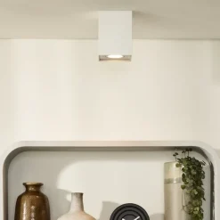 Faretti Da Soffitto-Selezionato da Mazzolaluce Faretto cubo a soffitto bianco orientabile